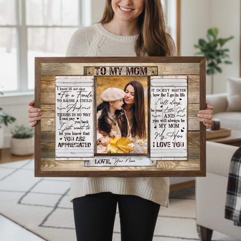 Personalized Keepsake Canvas A Daughter's Heart for Mom