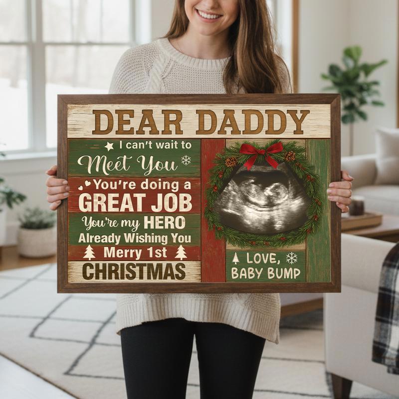 Ultrasound Personalized Canvas Prints - Father’s Day Gift For Dad