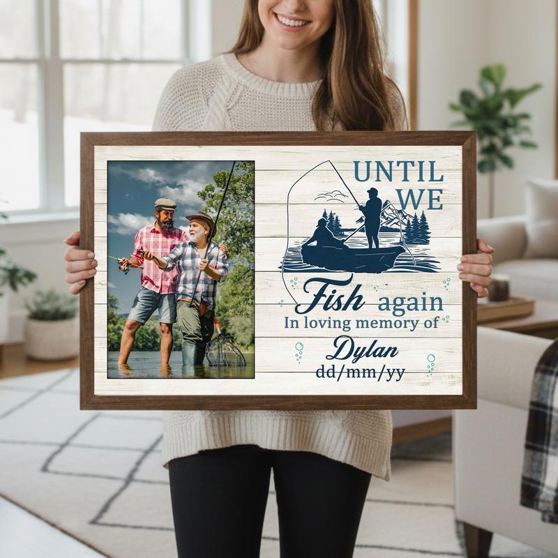 Until We Fish Again - Personalized Fishing Memorial Canvas