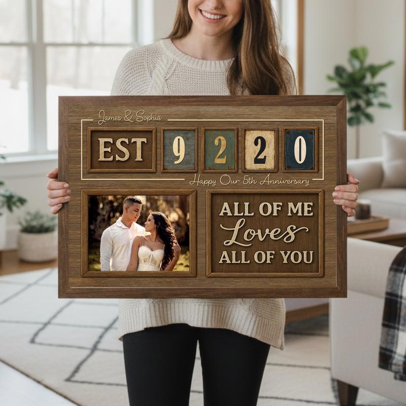 Year Together Couple Gift - Custom Established Date Canvas