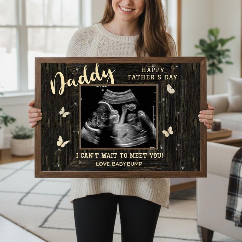 Your First Father's Day Ultrasound Keepsake Canvas
