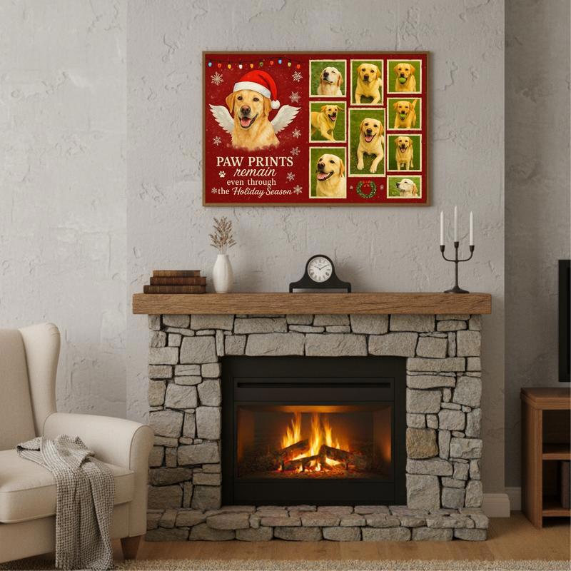 A Final Christmas Gift - Custom Dog Photo Memorial Canvas