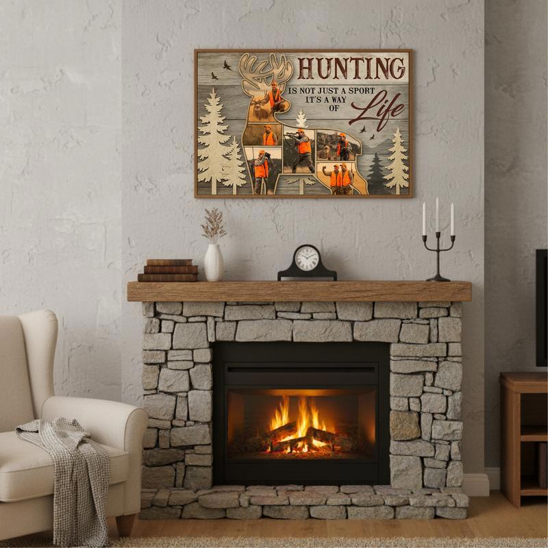 A Hunter's Keepsake - Custom Deer Hunting Photo Collage Canvas