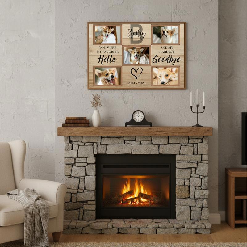 Bereavement Photo Collage For Dog Lovers - Pet Memorial Canvas
