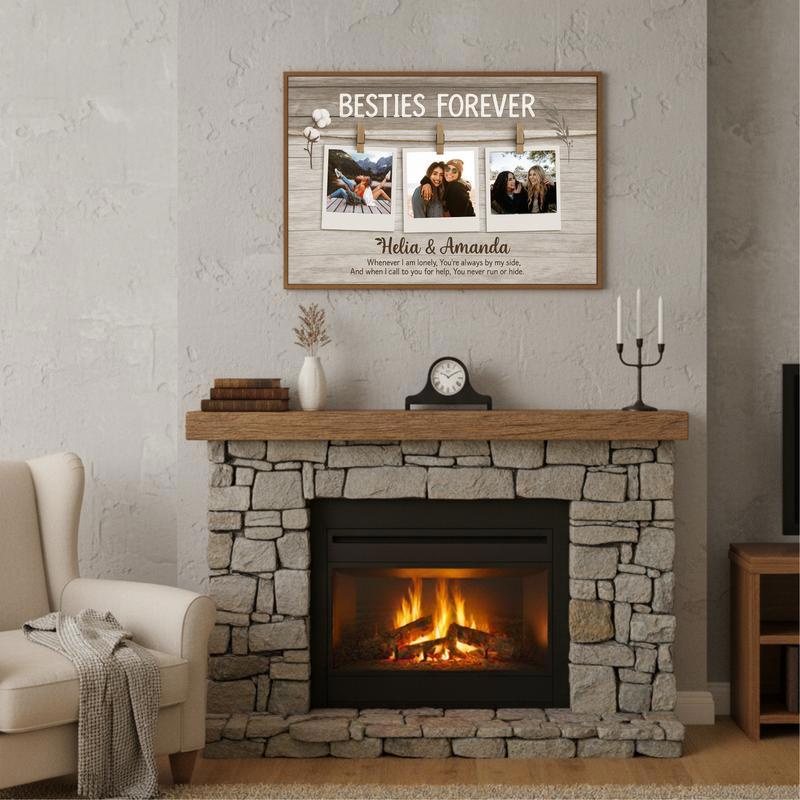 Best Friend Photo Collage Gift - Personalized Polaroid Canvas