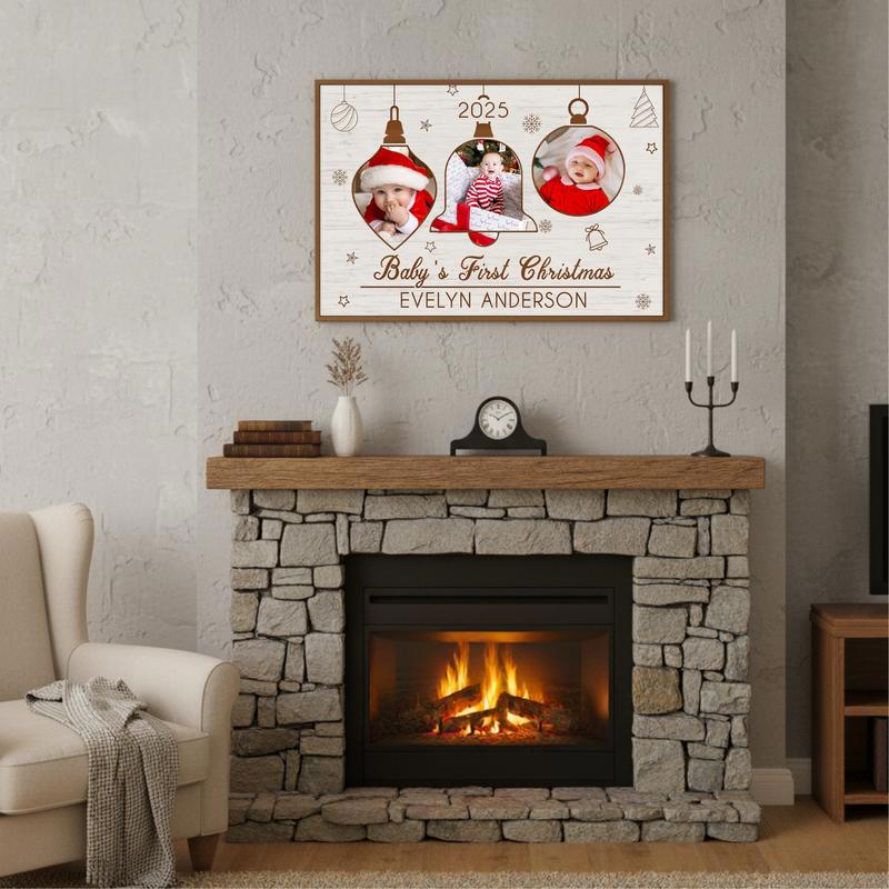 Cherished Baby's First Christmas Personalized Canvas Keepsake