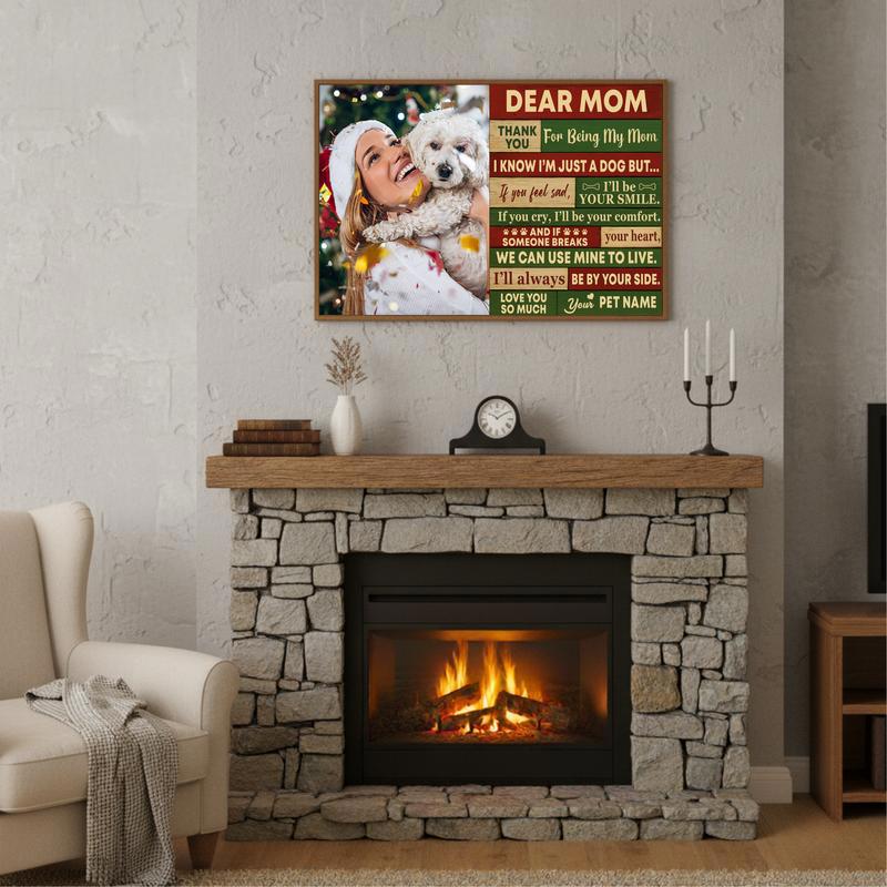 Cherished Bond - Dog Mom's Personalized Quote Christmas Canvas