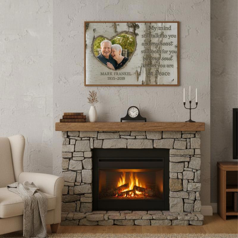 Cherished Husband Memorial - Forever In My Heart Tribute Canvas