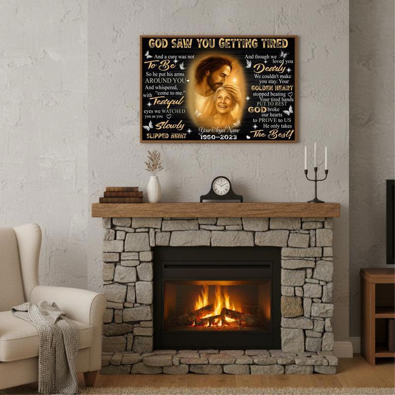 Comforting Memory - Personalized "God Saw You Getting Tired" Canvas