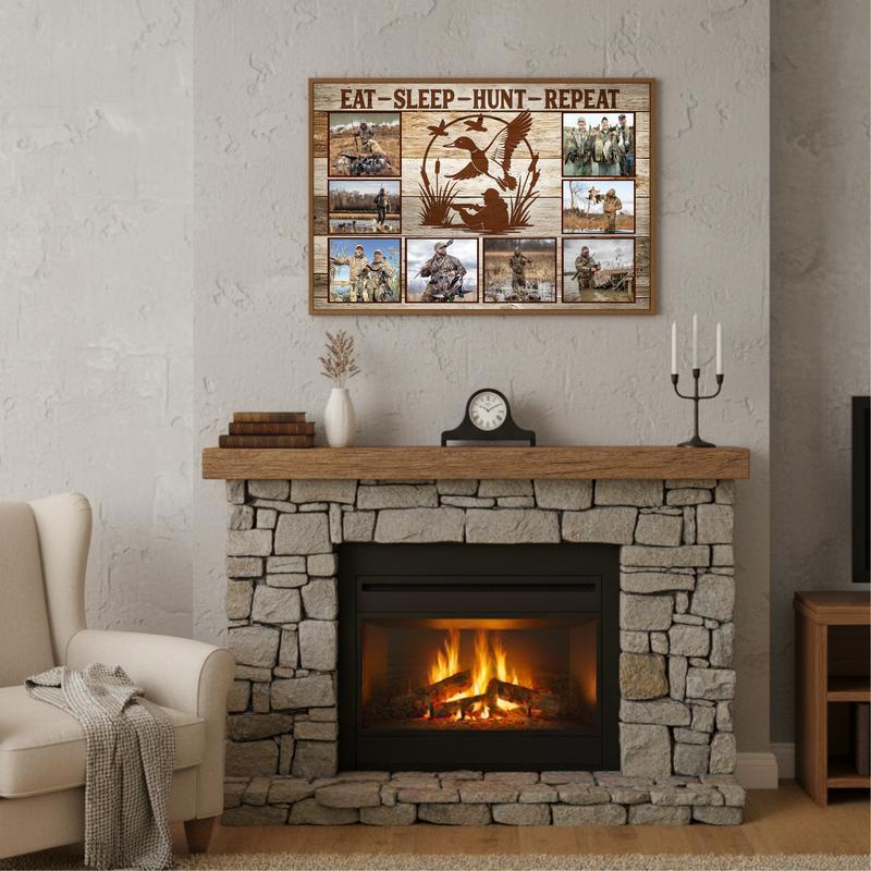 Custom Duck Hunter Photo Canvas - Rustic Waterfowl Collage Gift