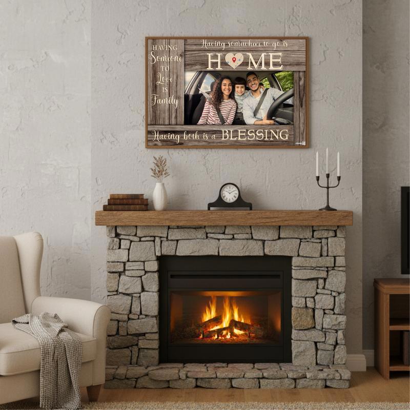 Where The Heart Is Personalized Map Art Home Canvas