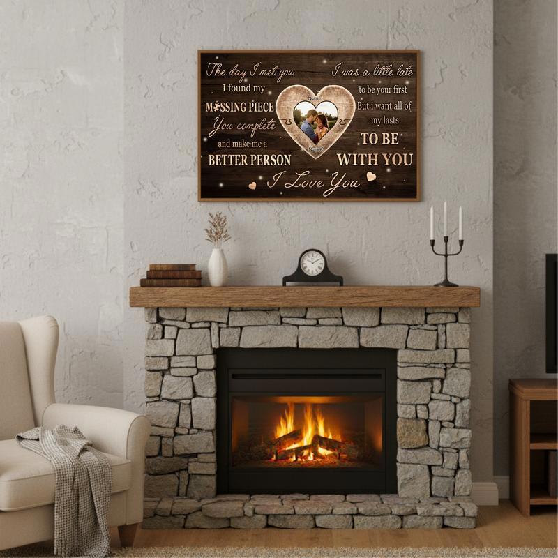 Custom Puzzle Piece Canvas For Couples - Anniversary Love Gift