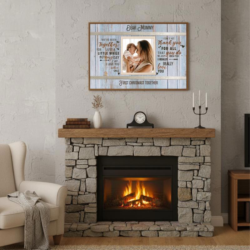 Baby's First Christmas Custom Mommy Canvas Gift