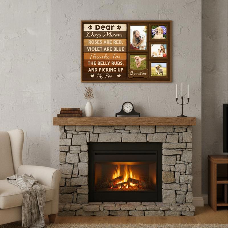 Dog Mom Photo Collage Canvas - Personalized Pet Lover Gift