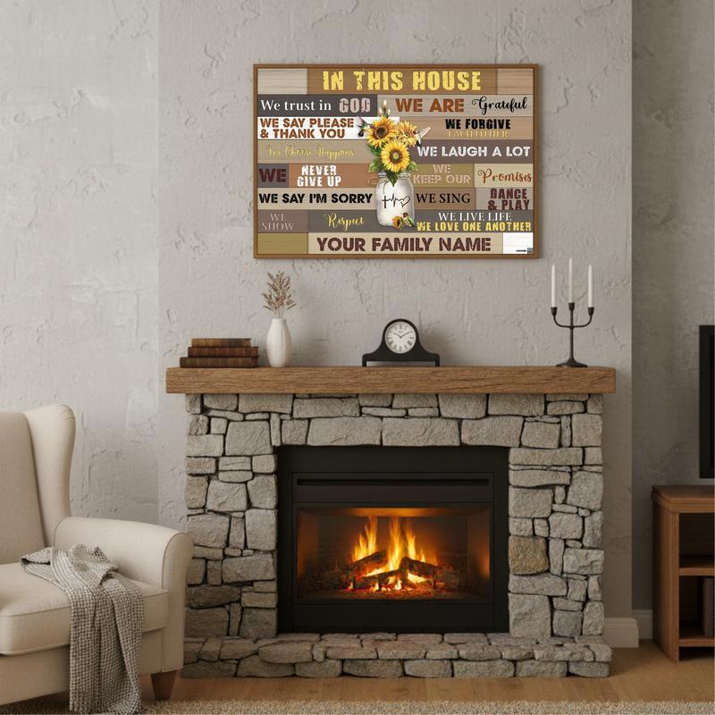 Faith Personalized Family Rule Canvas