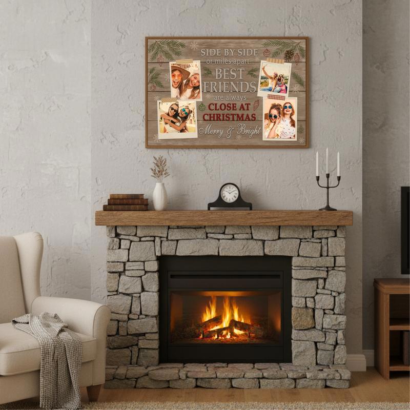 Farmhouse Style Personalized Best Friend Photo Gift Canvas