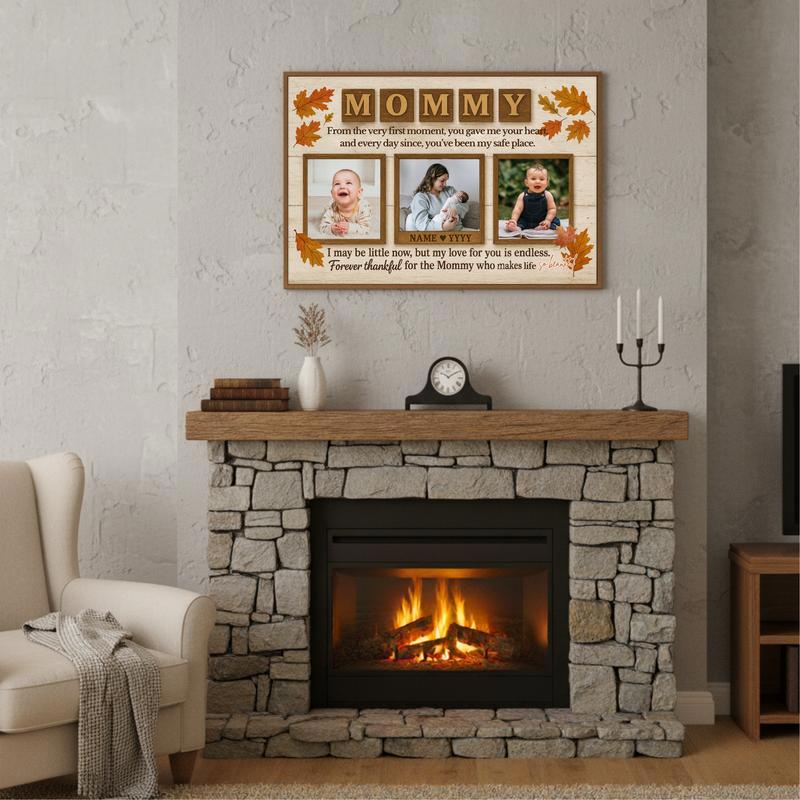 First Thanksgiving Keepsake Photo Collage For Mom Canvas