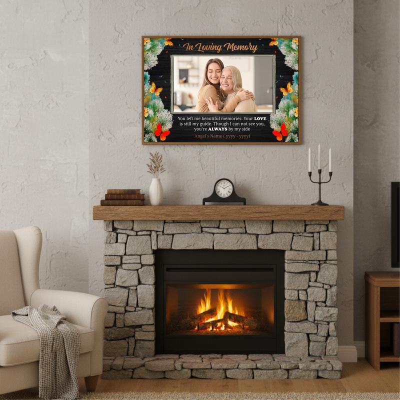 Forever In Loving Memory Butterfly Custom Memorial Canvas