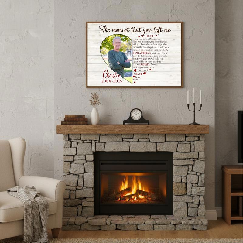 Forever In Our Hearts - Personalized Dad Remembrance Canvas