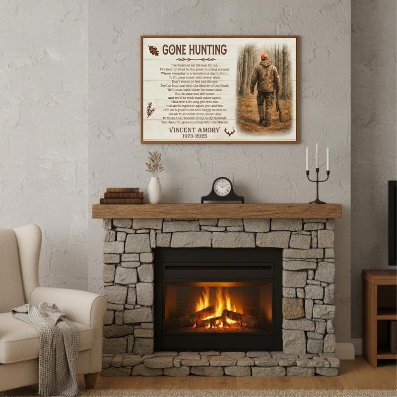 Forever In The Wild - Personalized Hunter Loss Keepsake Canvas