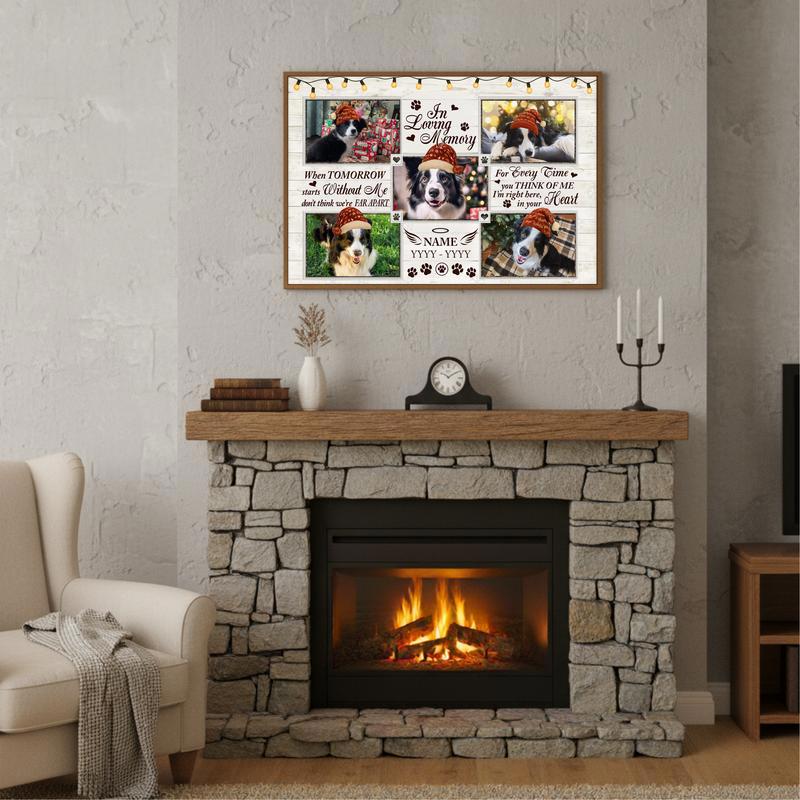 Heartfelt Pet Loss - Dog Memorial Personalized Canvas Keepsake