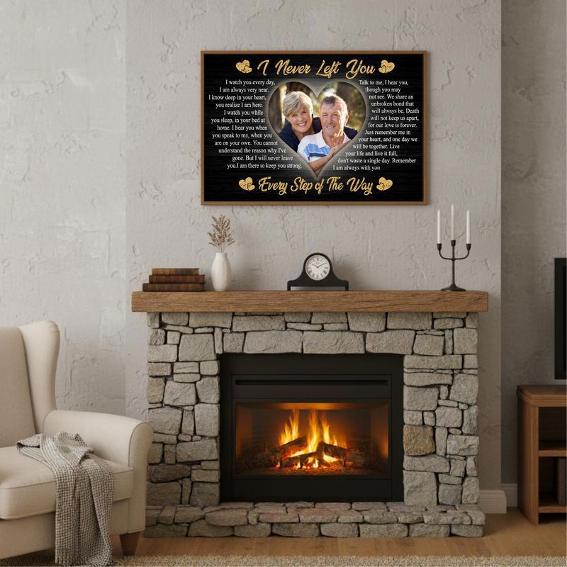 "I Never Left You" Personalized Comfort Photo Memory Canvas