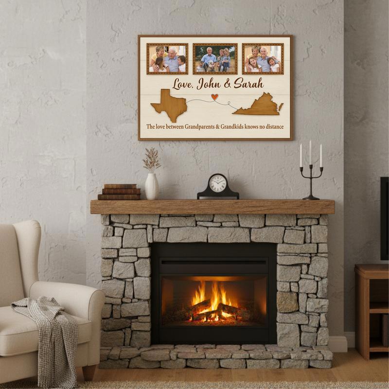 Love Between Grandparents & Grandkids - Long Distance Canvas