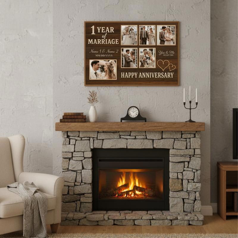 Milestone 1 Year Personalized Photo Collage Keepsake Canvas
