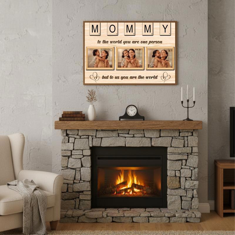 Scrabble Sentimental Photo Canvas for Mom
