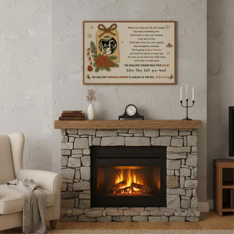 "Our Christmas Miracle" Personalized Ultrasound Gift Canvas