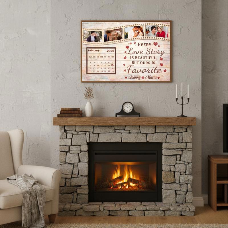 Personalized Couple Film Strip Photo Collage Valentine Canvas Canvas
