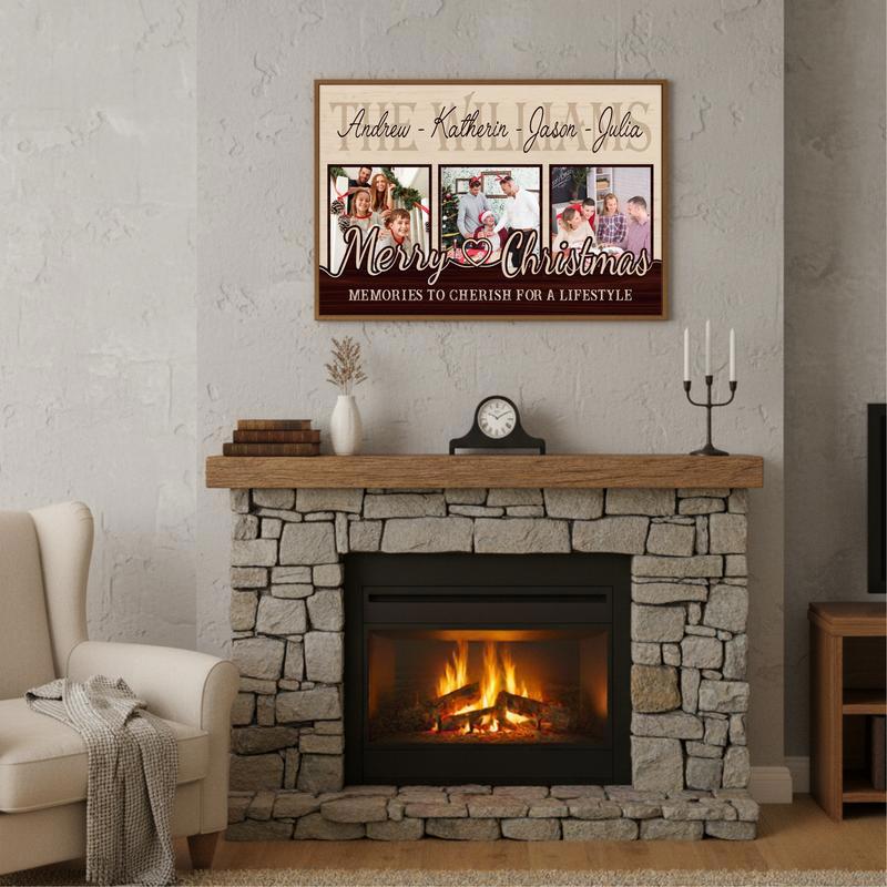 Personalized Photo Collage Canvas For Family Holiday Memories
