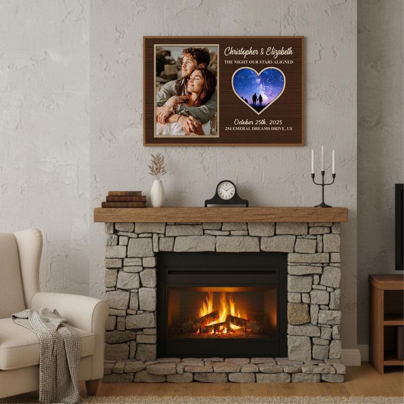 Personalized Star Map For Couples - Our Stars Aligned Canvas