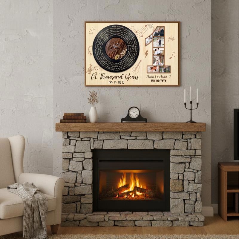 Personalized Valentine Gift - 1st Anniversary With Song Canvas