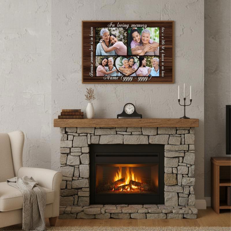 Remembered Forever - Personalized Memorial Photo Canvas Print