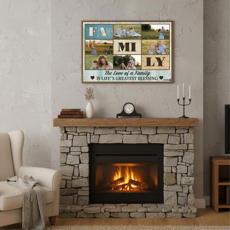 Personalized Photo Canvas Cherishing Family Love