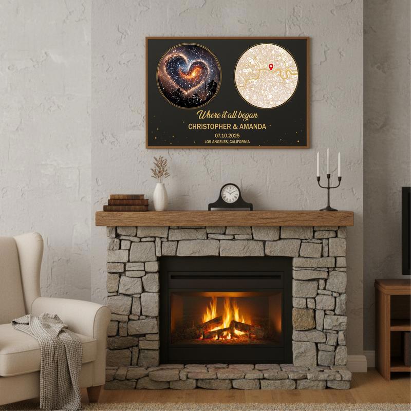 The Map Of Where Our Story Began - Custom First Date Canvas