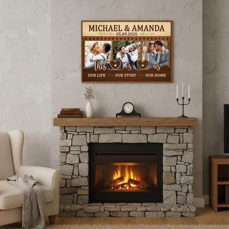 This Is Us Canvas - Custom Photo Collage Wedding Anniversary Gift