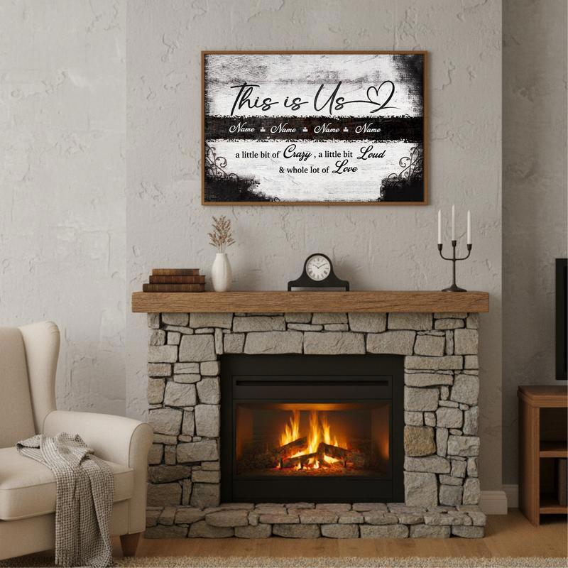 Rustic Legacy Personalized Family Name Canvas Art