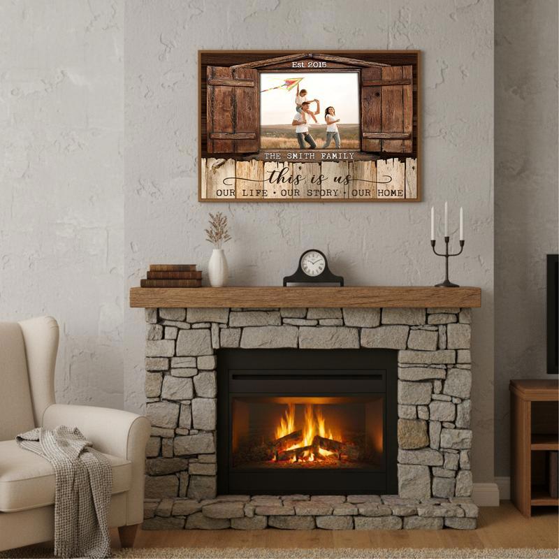 Window of Love Personalized This Is Us Family Photo Canvas