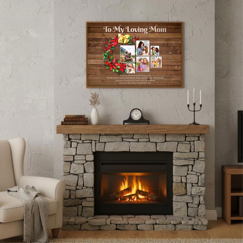 A Loving Mom's Heart Heartfelt Christmas Canvas Keepsake