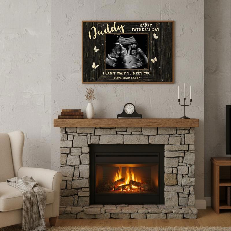 Your First Father's Day Ultrasound Keepsake Canvas