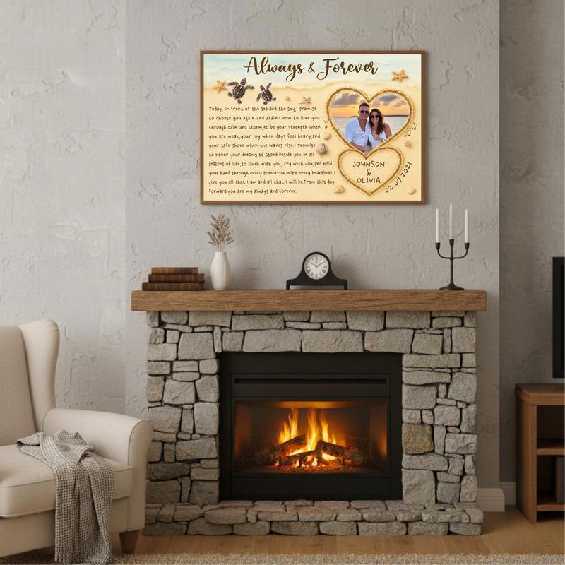 Your Sand & Sea Story - Personalized Wedding Keepsake Canvas
