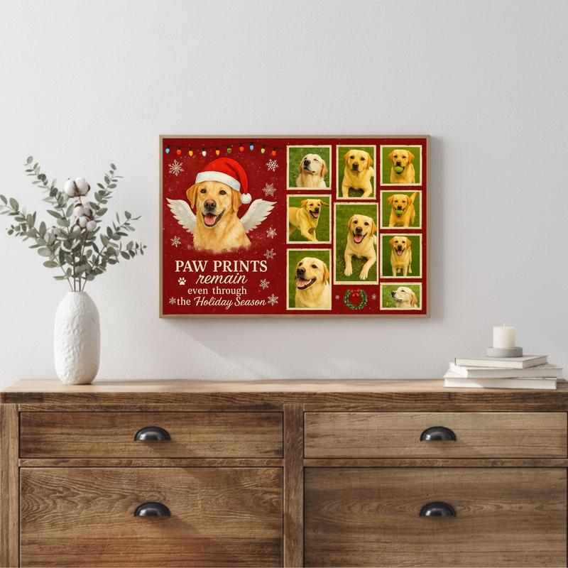A Final Christmas Gift - Custom Dog Photo Memorial Canvas