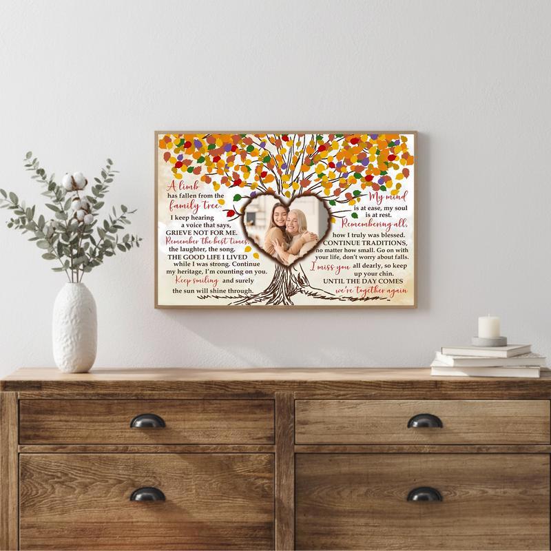 "A Limb Has Fallen" Family Tree Loss Remembrance Canvas