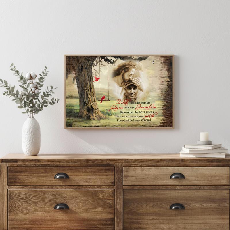 A Limb Has Fallen - Personalized Sympathy Cardinal Gift Canvas