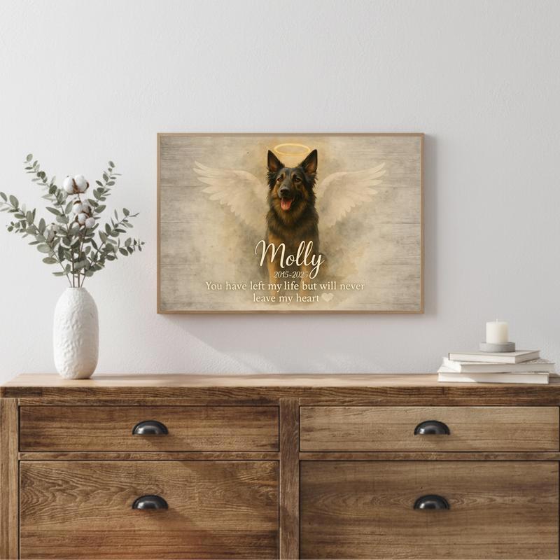 A Loving Tribute - Personalized Farmhouse Dog Loss Photo Canvas