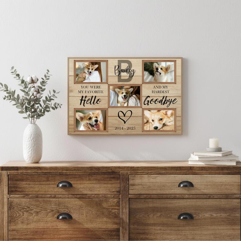 Bereavement Photo Collage For Dog Lovers - Pet Memorial Canvas