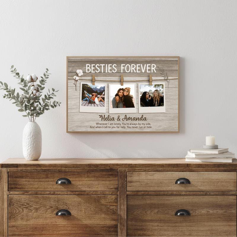 Best Friend Photo Collage Gift - Personalized Polaroid Canvas