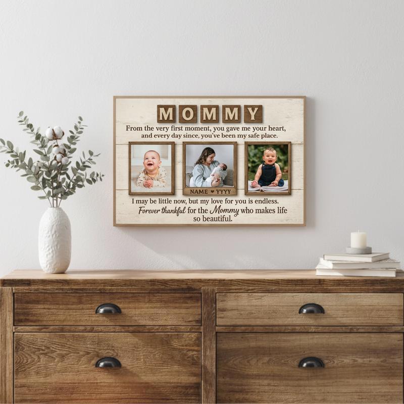 Celebrating Motherhood - First Mom Photo Keepsake Canvas